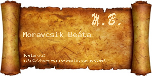 Moravcsik Beáta névjegykártya